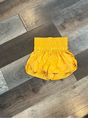 Free people xs High-Waist gold Athletic Shorts